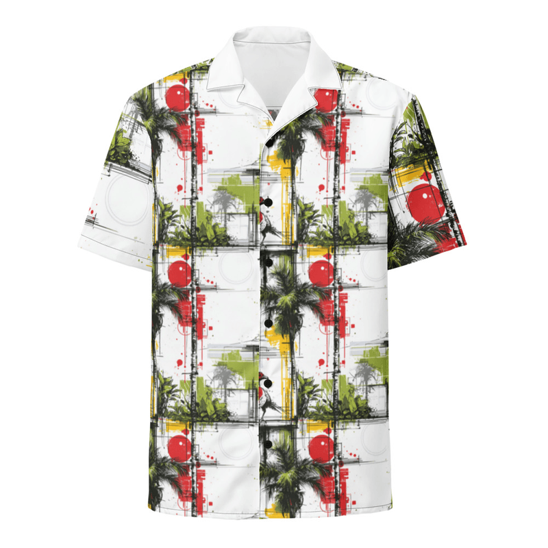 Guyana inspired, short sleave button shirt