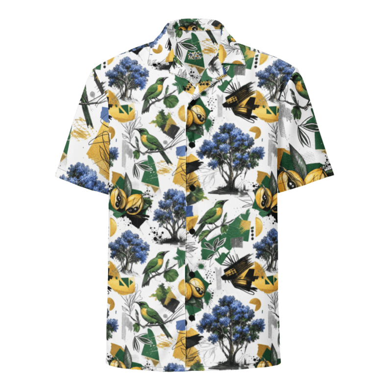 Jamaica inspired button down shirt